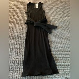 Gibsonlook Little Black Dress with Belt and Slits